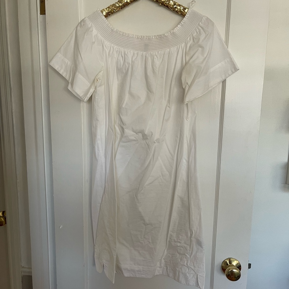 J. Crew white off the shoulder dress size 10 tall
